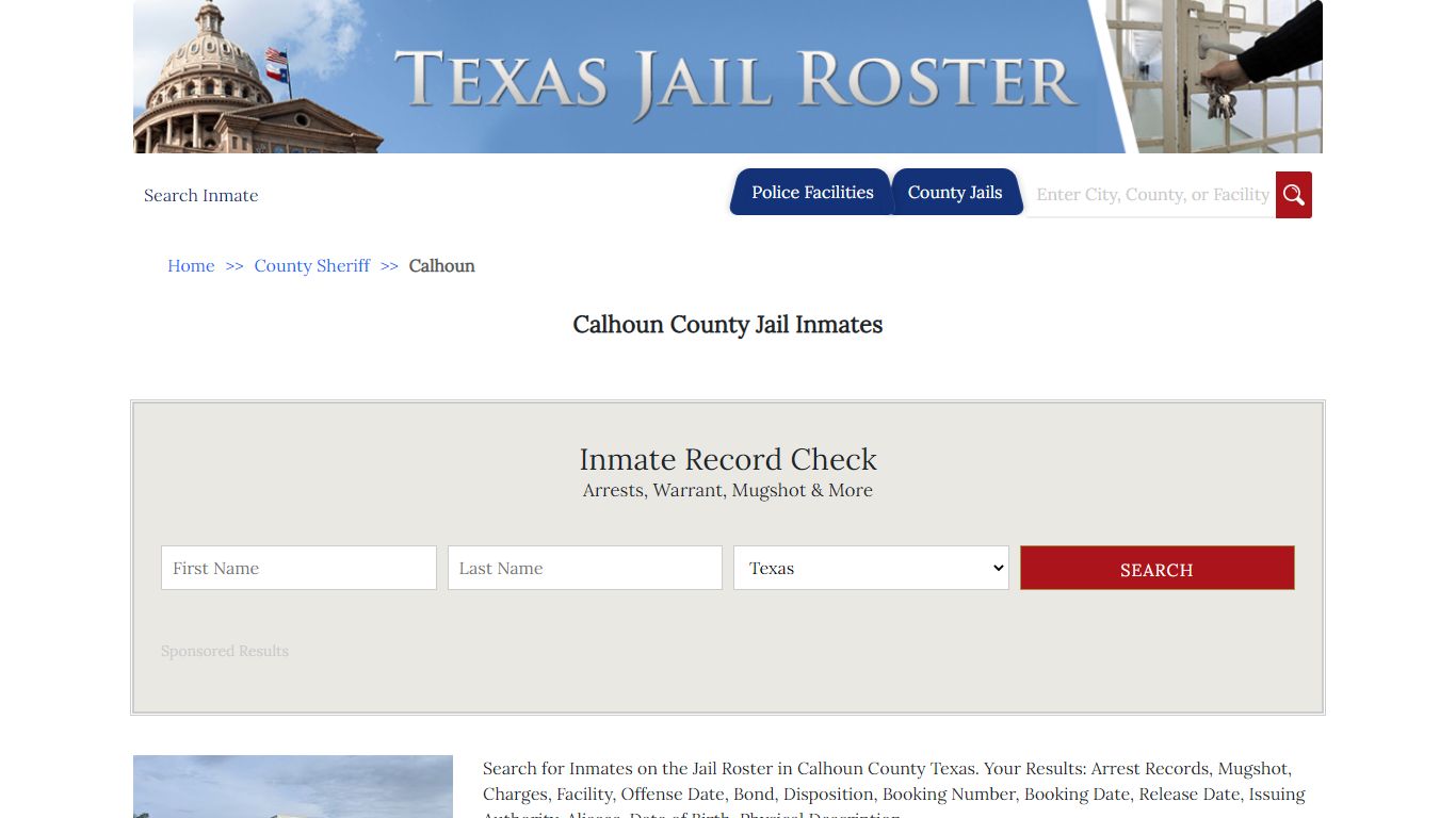 Calhoun County Jail Inmates - Jail Roster Search