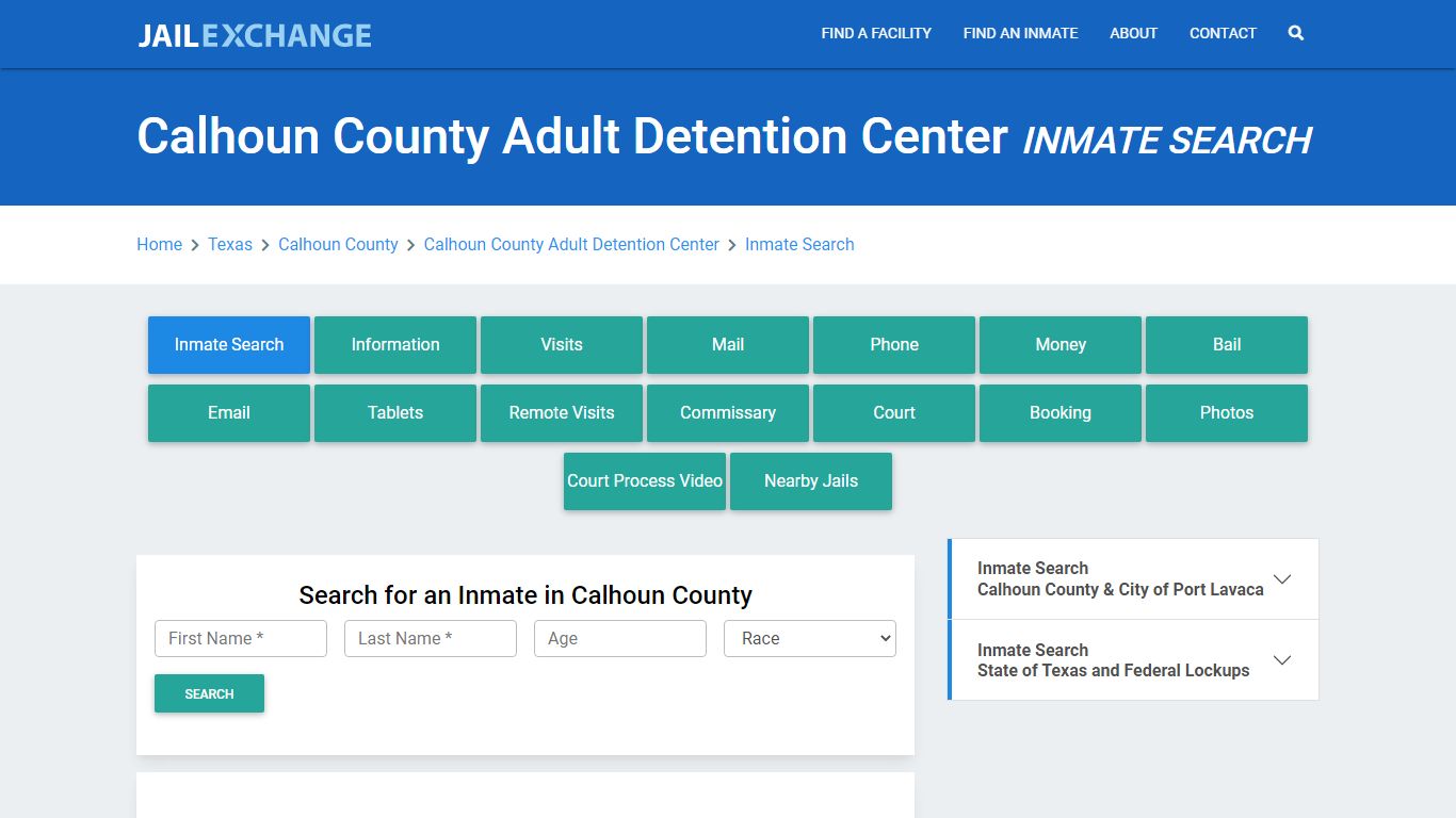 Calhoun County Adult Detention Center Inmate Search